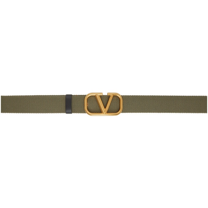 Photo: Valentino Green Valentino Garavani VLogo Tape Belt