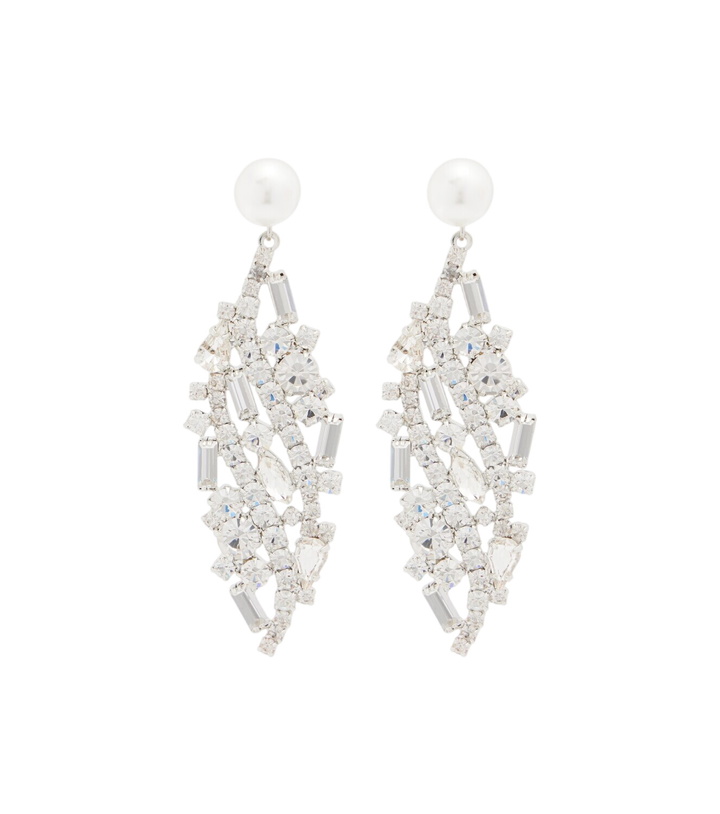 Photo: Magda Butrym Crystal-embellished faux-pearl drop earrings