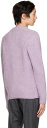 AMI Paris Purple Brushed Cardigan