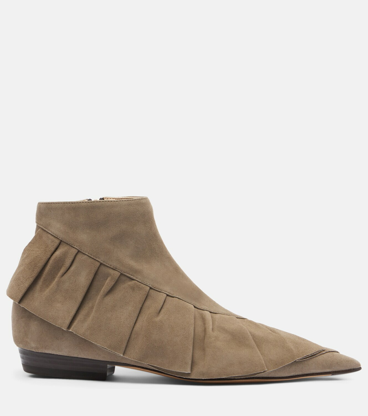 JW Anderson Ruffled suede ankle boots