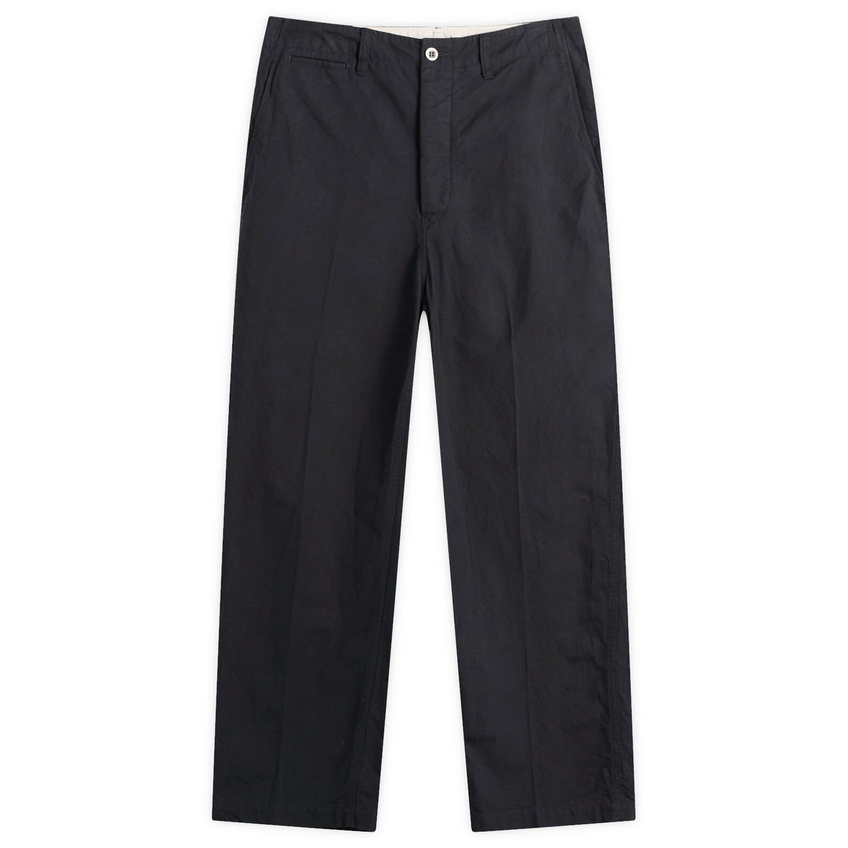 Visvim Men's Russo Relaxed Tailored Trousers in Black Visvim