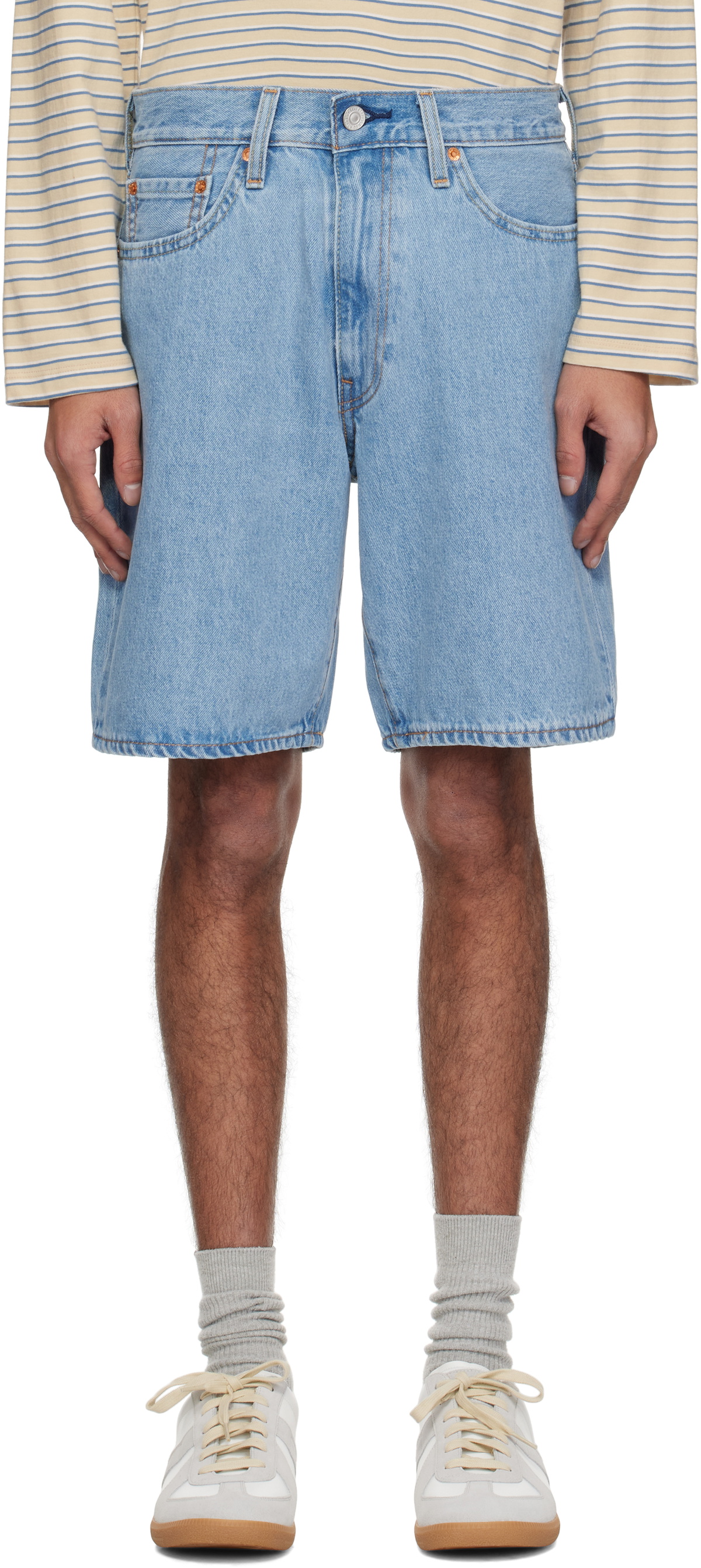 Levi's Blue 468 Stay Loose 9 Denim Shorts