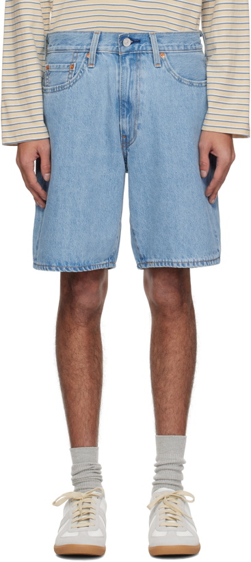 Photo: Levi's Blue 468 Stay Loose 9 Denim Shorts