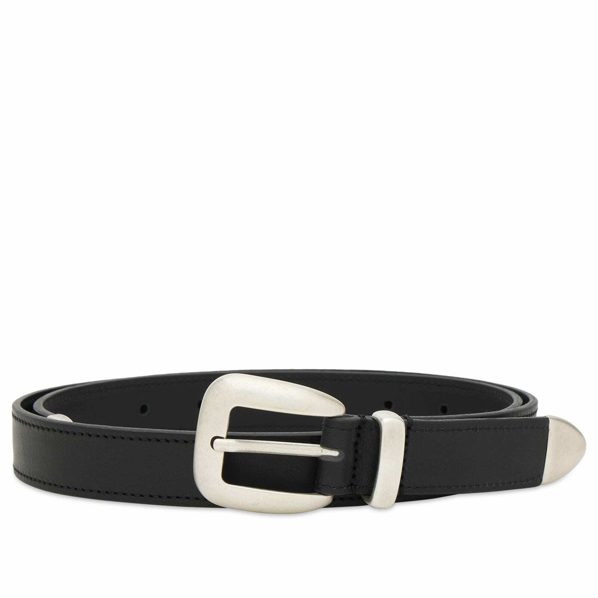 Molebo M2475 Double Tip Detail Belt in Black