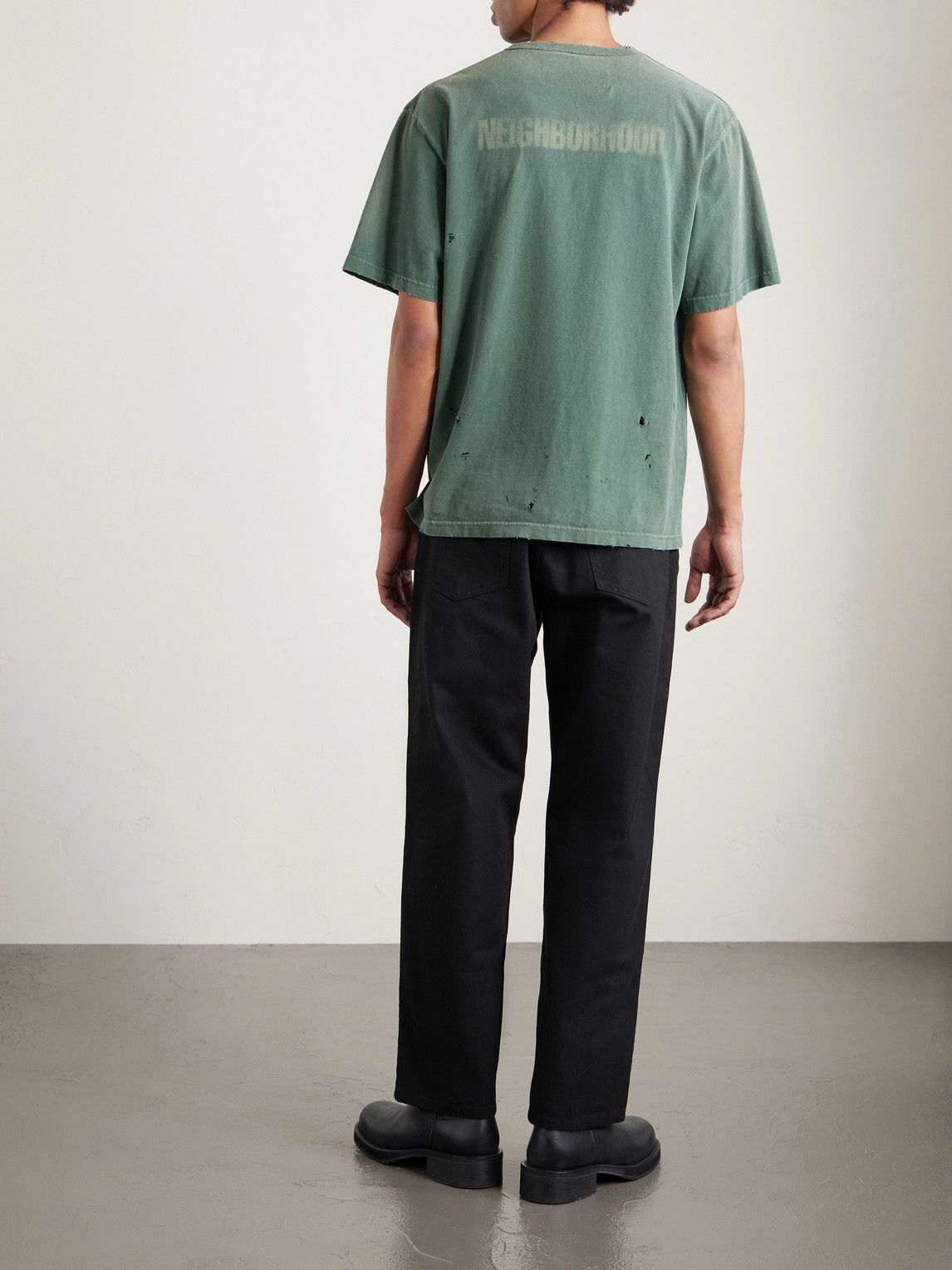 Neighborhood - Chito Savage Cotton-Jersey T-Shirt - Green Neighborhood