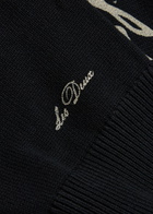 Les Deux Gary Globe Printed Cotton Jumper Black