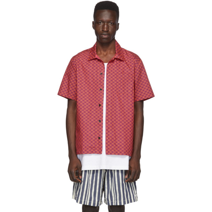 Photo: Solid and Striped Red and Purple Squiggle The Cabana Shirt