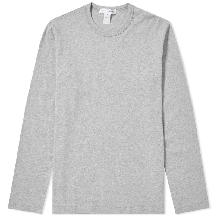 Photo: Comme des Garcons SHIRT Long Sleeve Classic Logo Tee Top Grey