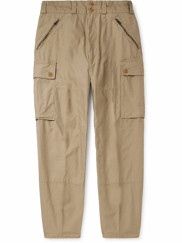Photo: Polo Ralph Lauren - Straight-Leg Pleated Cotton-Sateen Cargo Trousers - Brown