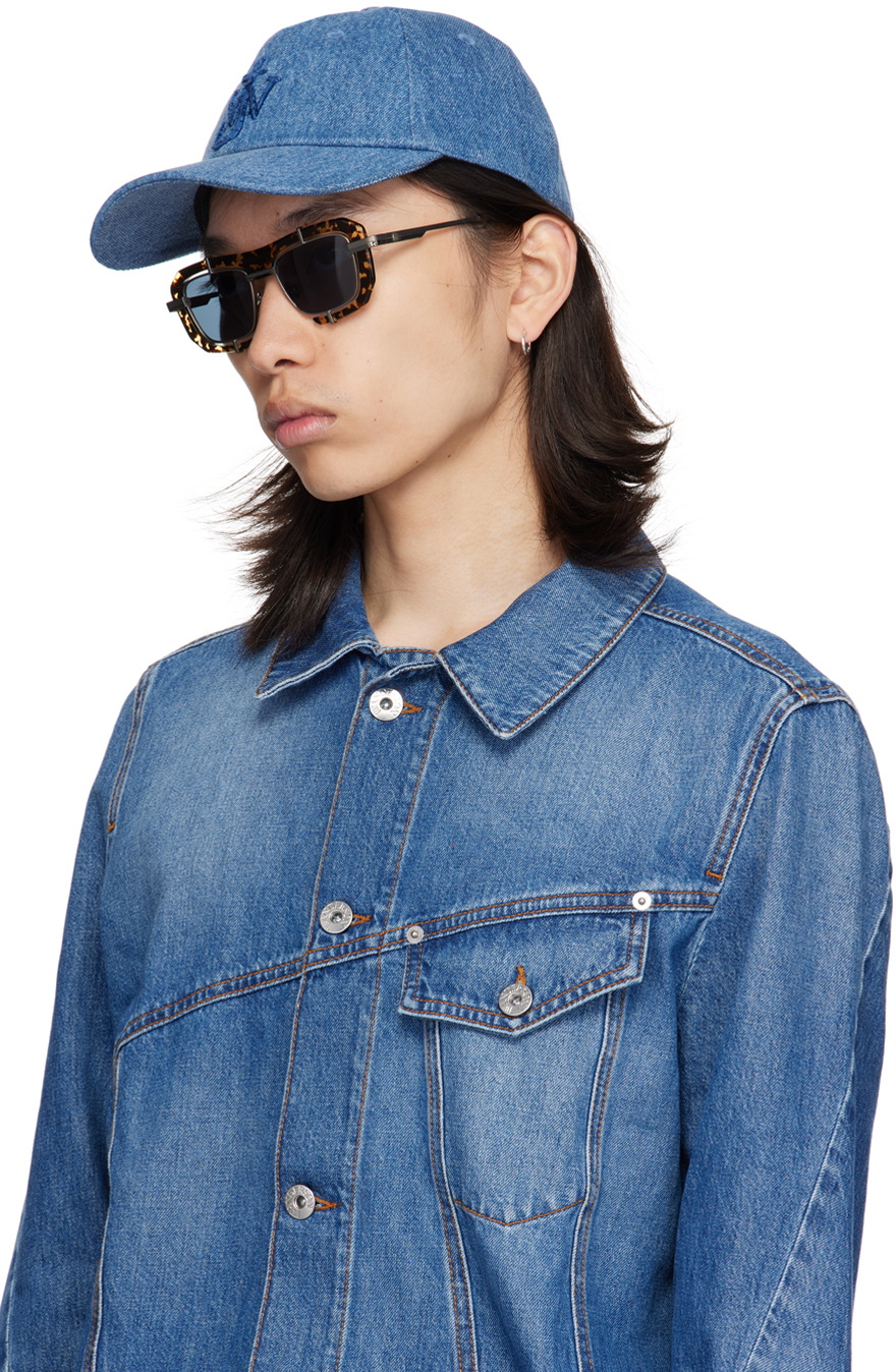 JW Anderson SSENSE Exclusive Tortoiseshell & Gunmetal Geometric Sunglasses