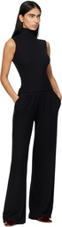 LESET Black Lauren Sleeveless Turtleneck