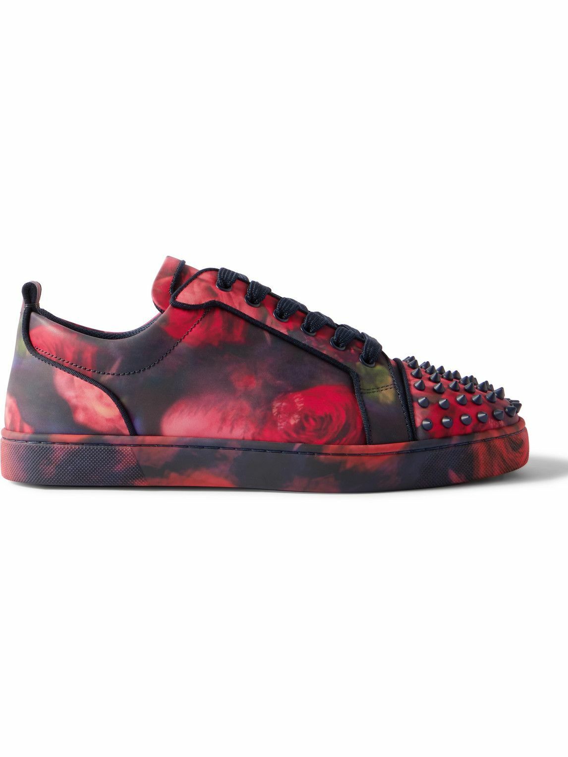 Christian Louboutin Louis Junior Spikes Orlato Floral Print Leather Sneakers Multi Christian Louboutin