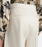 Max Mara Kaki linen wide-leg Bermuda shorts