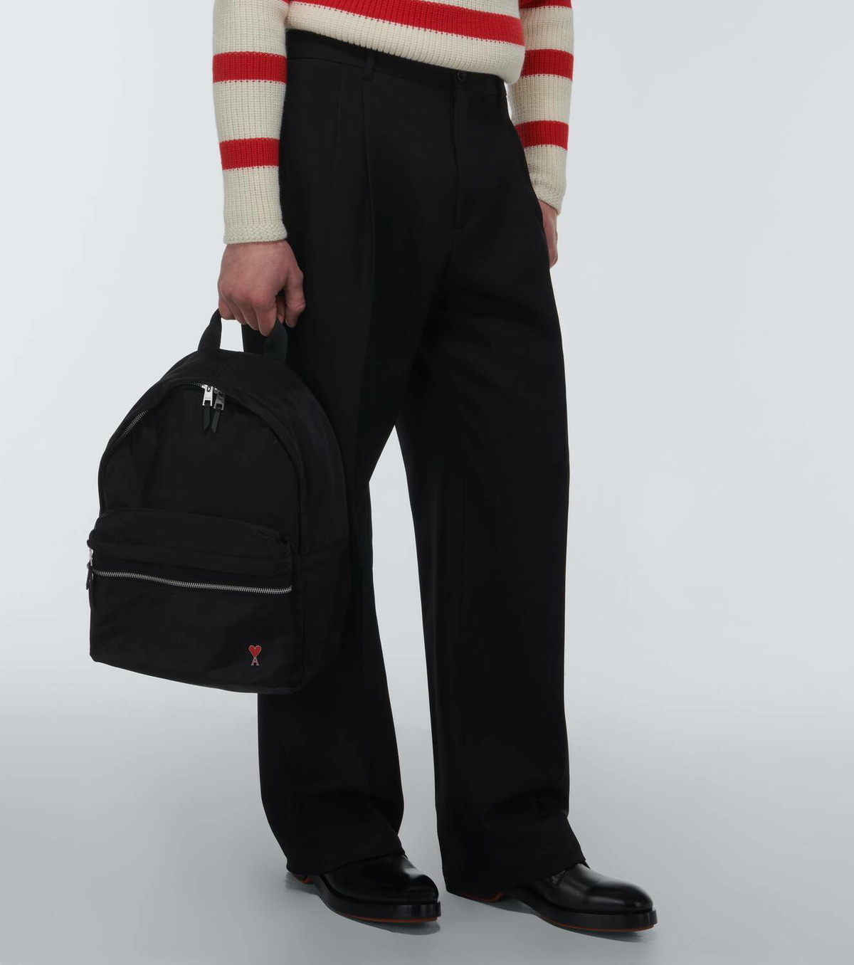 AMI Paris ブラック Ami de Coeur ナイロンタフタ バックパック AMI Paris Unisex ​Ami de Coeur Nylon Backpack | Saks Fifth