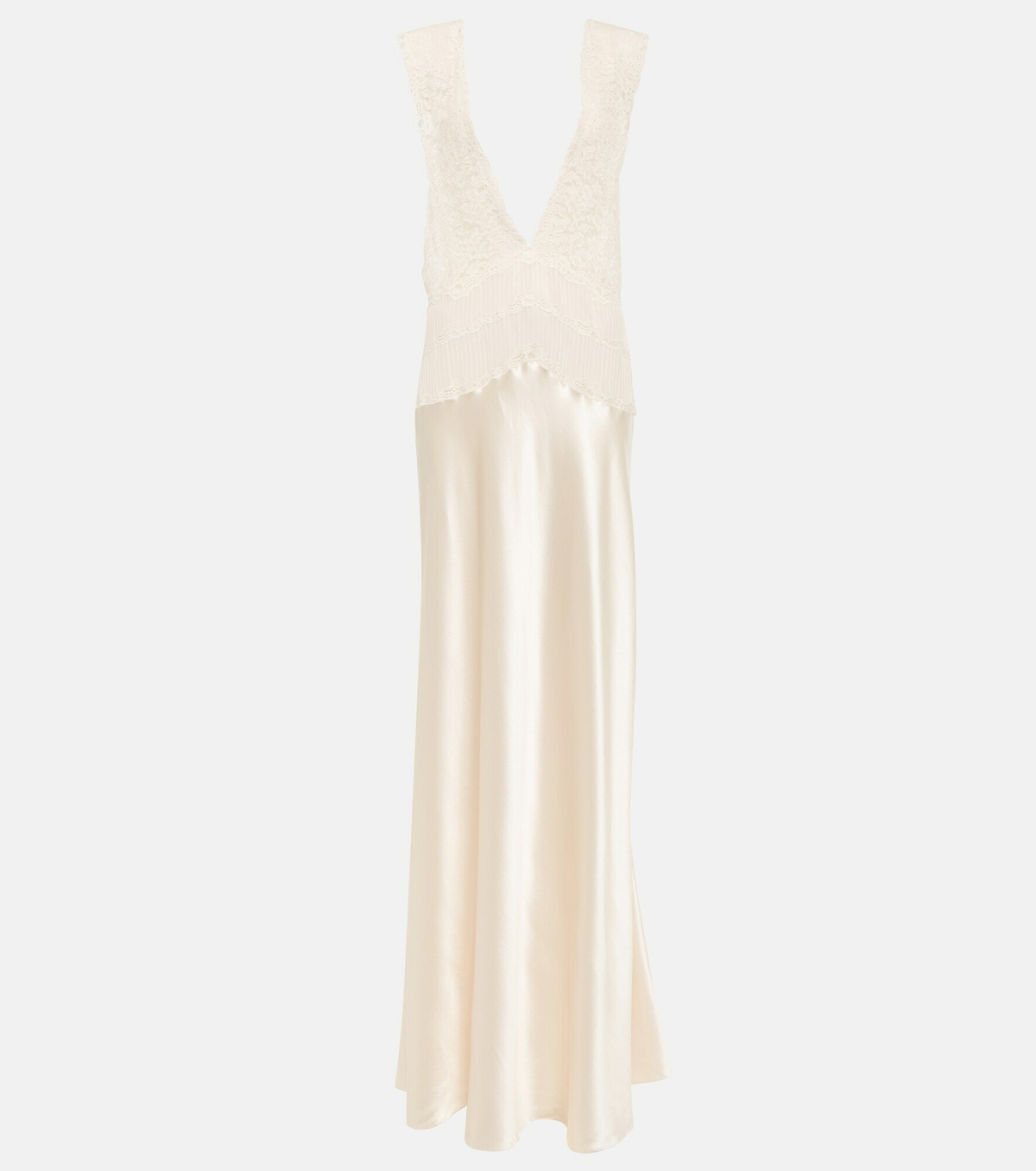 【Saint Laurent】saint laurent Crepe satin maxi dress Saint Laurent Wedding Dress Save 39% - Stillwhite