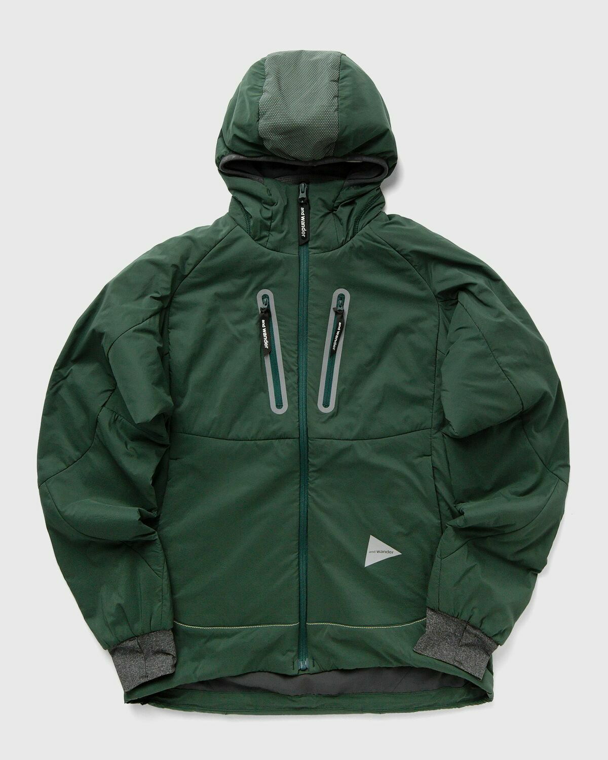 And Wander Alpha Air Hoodie Green Windbreaker and Wander