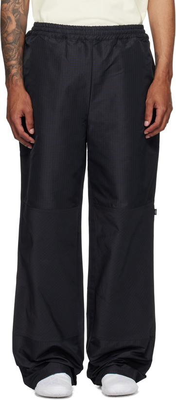 Photo: Umbro Brown & Navy Check Track Pants
