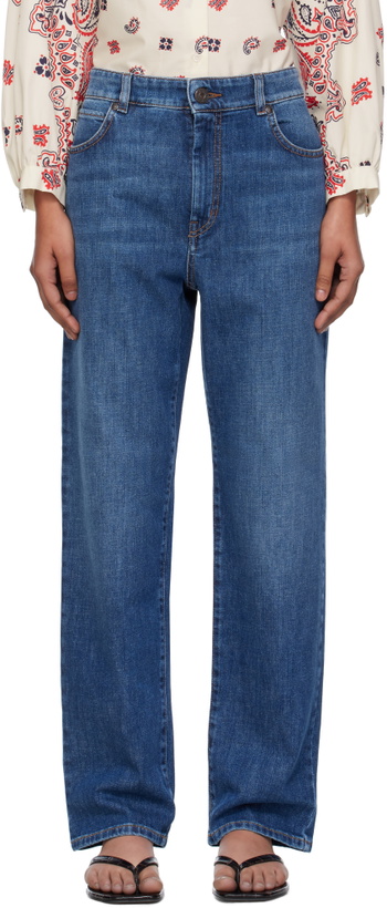 Photo: Weekend Max Mara Blue W90 Straight Jeans