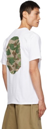 BAPE White Layered Line Camo Big Ape Head T-Shirt