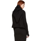 Rick Owens Drkshdw Black Cropped Wrap Hoodie