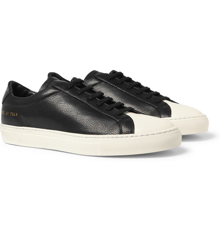 Photo: Common Projects - Achilles Retro Textured-Leather Sneakers - Men - Black