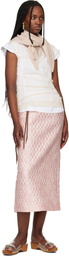 Simone Rocha Pink Embellished Cashmere Neckerchief Scarf