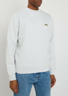 Jacquemus Le Sweatshirt Grosgrain Cotton Sweatshirt Grey