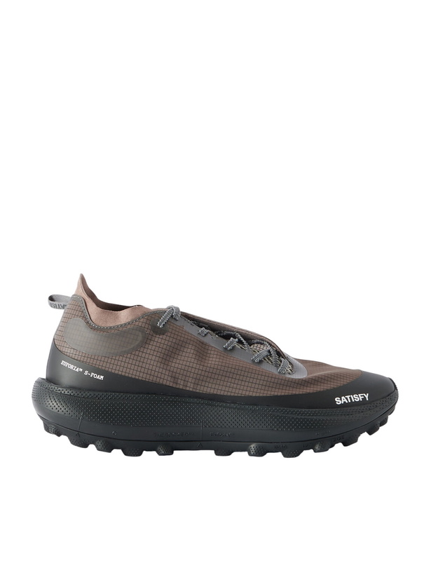 Photo: Satisfy - TheROCKER™ Rubber-Trimmed Rippy™ 66 Trail Running Sneakers - Brown