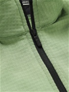 BURTON - [ak] Helium Slim-Fit Polartec Power Grid Fleece Hooded Half-Zip Ski Mid-Layer - Green