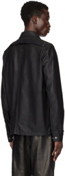 Rick Owens Black Porterville Brad Leather Jacket