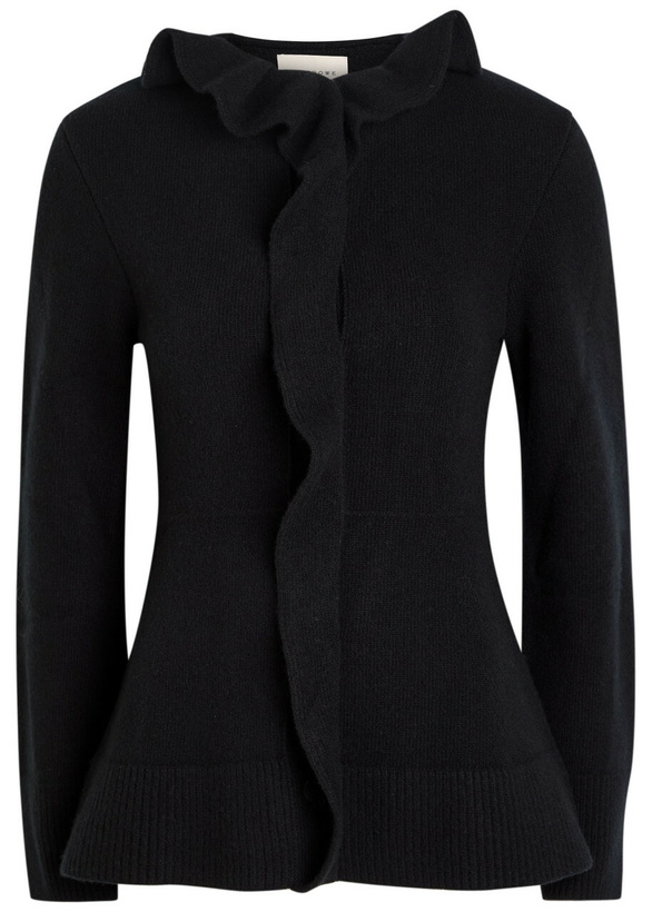 Photo: Liberowe Ruffled Wool Cardigan Black