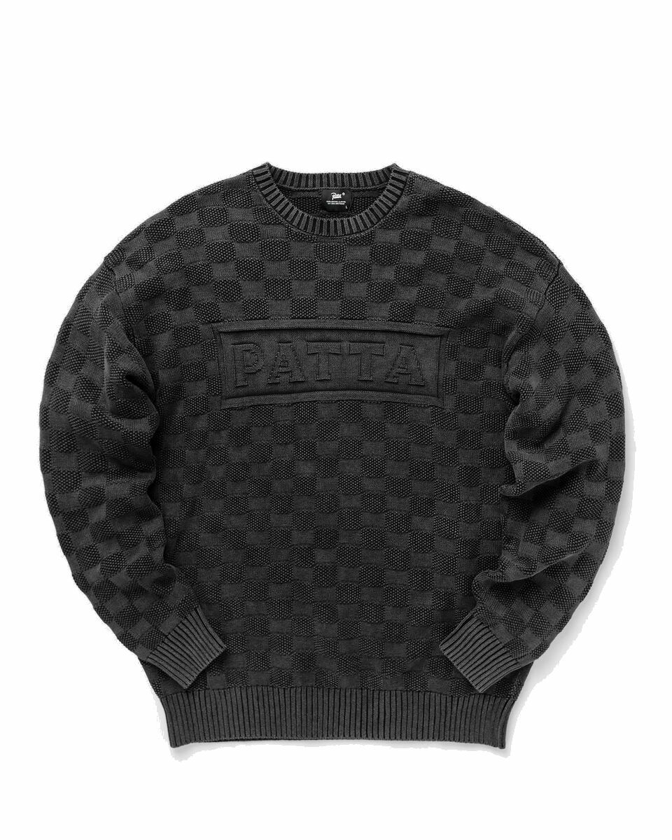 Photo: Patta Pearl Ribbed Knitted Sweater Black - Mens - Pullovers