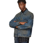 Balenciaga Blue Denim Signature Big Fit Jacket