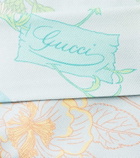 Gucci Floral silk twill scarf