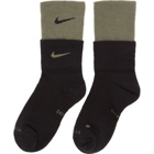 Nike Black and Green MMW Edition TE Socks