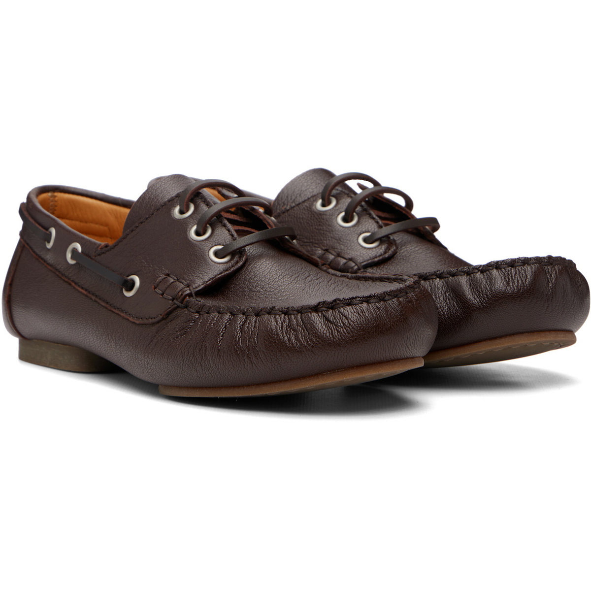 A.P.C. Brown Camille Boat Shoes