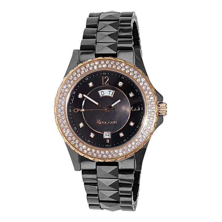 Photo: Polanti Ceramic Ii Quartz Black Dial Ladies Watch P7895KR