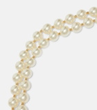 Gucci Half Horsebit faux pearl necklace