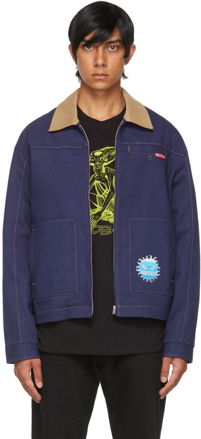 Rassvet Unisex Monogram Denim Jacket in Blue