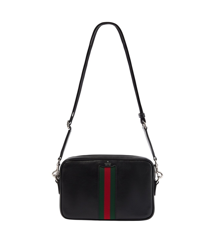 Photo: Gucci Web Trademark Small leather crossbody bag