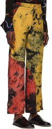 Bloke Red & Yellow Hand Dyed Trousers