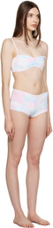 Frankies Bikinis SSENSE Exclusive White & Pink Cleo & Genevieve Bikini