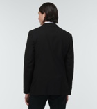 Comme des Garcons Homme Deux - Striped single-breasted wool blazer