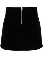 We11done Black Half-Zip Mini Skirt