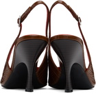 Stella McCartney Brown Elsa Pointed Toe Slingback Heels