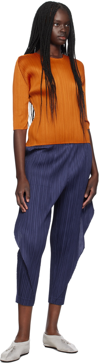 PLEATS PLEASE ISSEY MIYAKE Navy Thicker Bottoms 1 Trousers Pleats