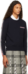 Thom Browne Navy RWB Stripe Sweater