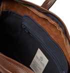 Bleu de Chauffe - Folder Vegetable-Tanned Textured-Leather Messenger Bag - Brown