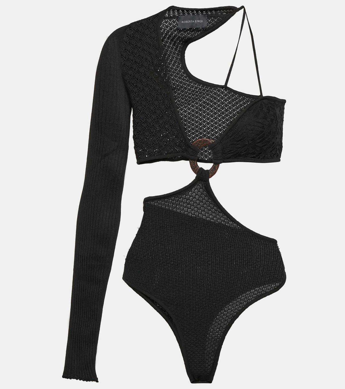 Roberta Einer Legato asymmetric cotton bodysuit