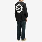 WTAPS Men's 19 Long Sleeve Printed T-Shirt in Black